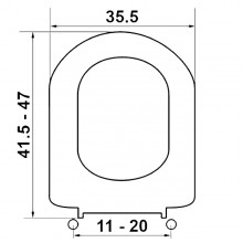 Κάλλυμα Λεκάνης Duroplast ELVIT 0015 D-SHAPE 41,5 - 47 x 35,5cm