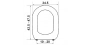 Κάλλυμα Λεκάνης Polyester ELVIT 0094 LINDA IDEAL STANDARD 42,5 - 47,5 x 34,5cm