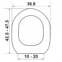 Κάλλυμα Λεκάνης Polyester ELVIT 0046 UNIVERSAL 42,5 - 47,5 x 36,8cm