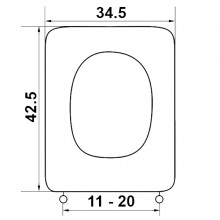 Κάλλυμα Λεκάνης Polyester ELVIT 0085 ΤΕΤΡΑΓΩΝΟ 42,5 x 34,5cm