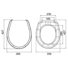 Πλαστικό κάθισμα τουαλέτας KARAG ORCHIDEA 1173 