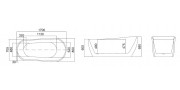 Μπανιέρα ελεύθερης τοποθέτησης KARAG ATENA K-1527B 170x80x68 (Σε 6 άτοκες δόσεις)