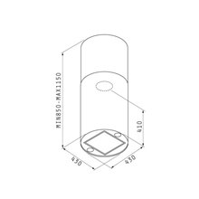 Απορροφητήρας - Κεντρική καμινάδα PYRAMIS CILINDRICO ELEGANT Inox 065018601
