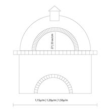 Κυκλοθερμικός ξυλόφουρνος SXISTOLITHOS 0,76 x 1,00 cm