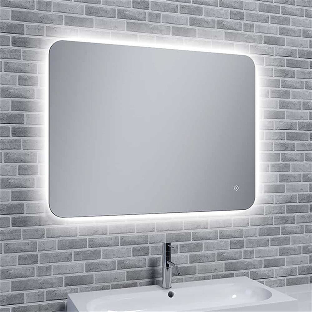 Κρυστάλλινος καθρέπτης με κρυφό φωτισμό LED KARAG ADEL 100 60x100x4cm
