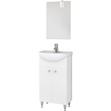Έπιπλο μπάνιου σετ με νιπτήρα και καθρέπτη απλό DROP OLYMPUS 50 cm Λευκό
