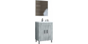 Έπιπλο μπάνιου σετ με νιπτήρα και καθρέπτη απλό DROP ROMA 60 cm GRAY