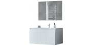 Έπιπλο μπάνιου σετ με νιπτήρα και καθρέπτη απλό DROP VERONA 100 cm Λευκό