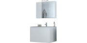 Έπιπλο μπάνιου σετ με νιπτήρα και καθρέπτη με ντουλάπι DROP VERONA 75 cm Λευκό