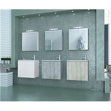 Έπιπλο μπάνιου σετ με νιπτήρα και καθρέπτη με ντουλάπι DROP VERONA 55 cm Λευκό