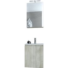Έπιπλο μπάνιου σετ με νιπτήρα και καθρέπτη με ντουλάπι DROP VERONA 40 cm BEIGE
