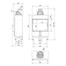 Ενεργειακό τζάκι αερόθερμο KRATKI LUCY/12/SLIM 6KW 50-85M2