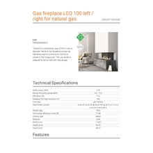 Ενεργειακό τζάκι φυσικού αερίου KRATKI LEO/100/G20
