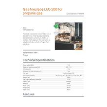 Ενεργειακό τζάκι υγραερίου KRATKI LEO/200/G31/37MBAR 8,5-17KW (90-180M2)