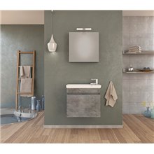 Έπιπλο μπάνιου σετ με νιπτήρα και καθρέπτη με ντουλάπι DROP LUXUS 60 cm Granite