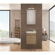 Έπιπλο μπάνιου σετ με νιπτήρα και καθρέπτη με ντουλάπι DROP LUXUS 45 cm PL Wood