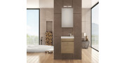 Έπιπλο μπάνιου σετ με νιπτήρα και καθρέπτη με ντουλάπι DROP LUXUS 45 cm PL Wood