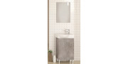 Έπιπλο μπάνιου σετ με νιπτήρα και καθρέπτη απλό DROP LITOS 45 cm Granite