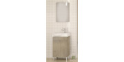 Έπιπλο μπάνιου σετ με νιπτήρα και καθρέπτη απλό DROP LITOS 45 cm PL Wood