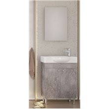 Έπιπλο μπάνιου σετ με νιπτήρα και καθρέπτη απλό DROP LITOS 55 cm Granite