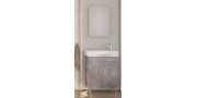 Έπιπλο μπάνιου σετ με νιπτήρα και καθρέπτη απλό DROP LITOS 55 cm Granite