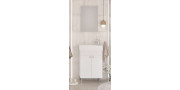 Έπιπλο μπάνιου σετ με νιπτήρα και καθρέπτη απλό DROP LITOS 50 cm Λευκό