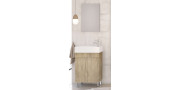 Έπιπλο μπάνιου σετ με νιπτήρα και καθρέπτη απλό DROP LITOS 50 cm PL Wood