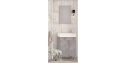 Έπιπλο μπάνιου σετ με νιπτήρα και καθρέπτη απλό DROP LITOS 50 cm Granite