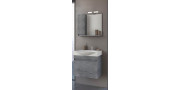 Έπιπλο μπάνιου σετ με νιπτήρα και καθρέπτη με ντουλάπι DROP SENSO 65 cm Granite