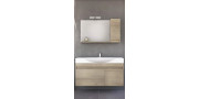 Έπιπλο μπάνιου σετ με νιπτήρα και καθρέπτη με ντουλάπι DROP SENSO 105 cm PL Wood