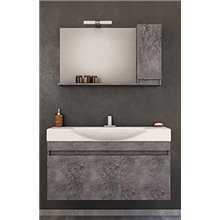 Έπιπλο μπάνιου σετ με νιπτήρα και καθρέπτη με ντουλάπι DROP SENSO 105 cm Granite