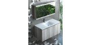 Έπιπλο μπάνιου σετ με νιπτήρα και καθρέπτη με ντουλάπι DROP MAGNOLIA S 100 cm Rock Oak