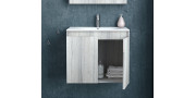 Έπιπλο μπάνιου σετ με νιπτήρα και καθρέπτη με ντουλάπι DROP MAGNOLIA S 60 cm Rock Oak