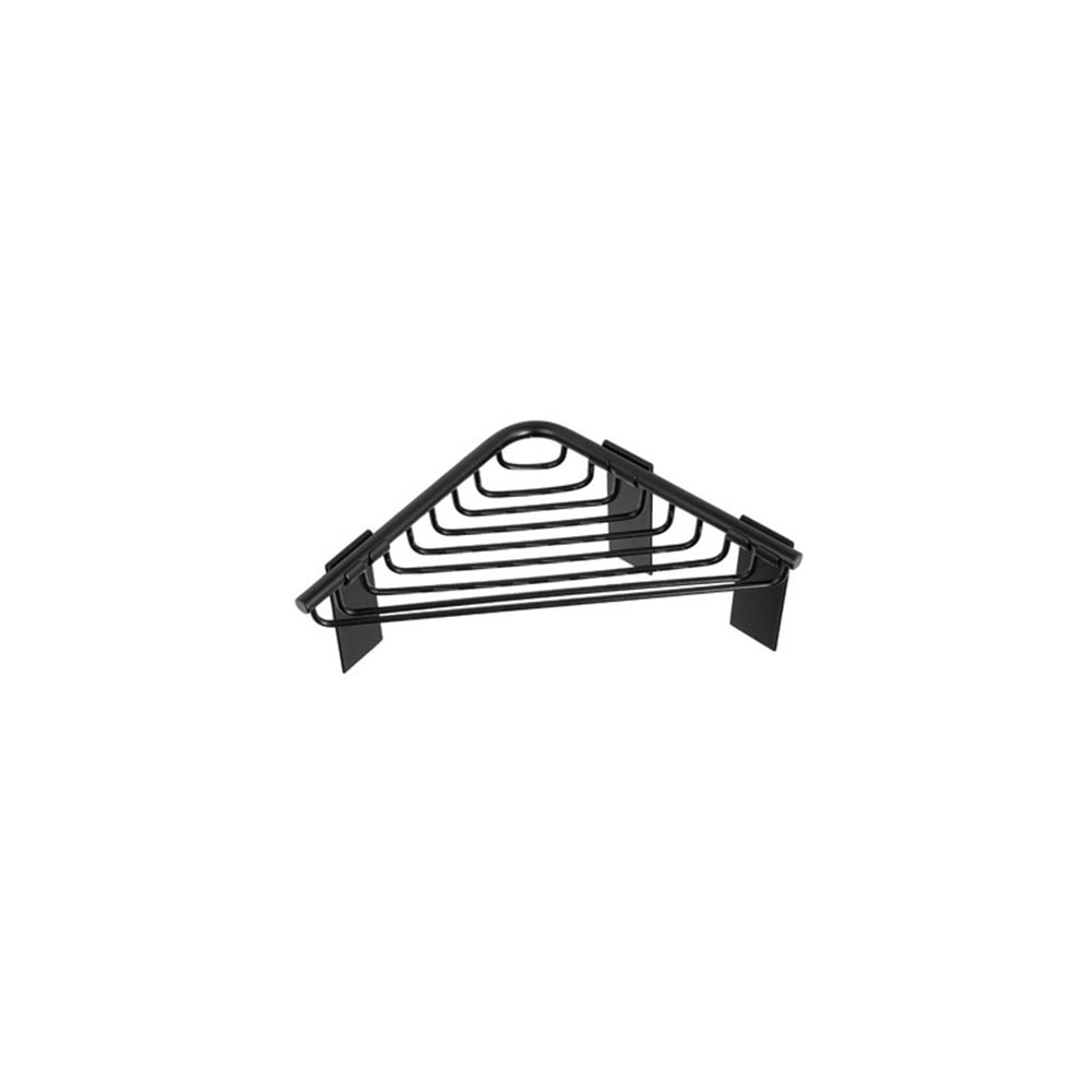 Γωνιακό καλάθι σχαρωτό μαύρο ματ RETI 15x15cm KARAG