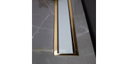 Διακοσμητικό σιφώνι δαπέδου KARAG CONFLUO PREMIUM LINE Χρυσό 24K / Λευκό γυαλί 85 cm