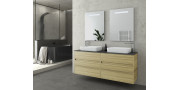 Έπιπλο μπάνιου σετ με νιπτήρες και καθρέπτες led  DROP Instinct 150 Natural Oak Top-2