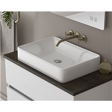 Έπιπλο μπάνιου σετ με νιπτήρα και καθρέπτη με ντουλάπι DROP Instinct 100 White Top