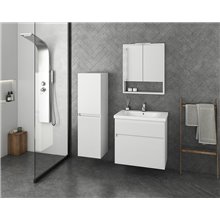 Έπιπλο μπάνιου σετ με νιπτήρα και καθρέπτη με ντουλάπι DROP Instinct 65 White