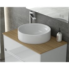 Έπιπλο μπάνιου σετ με νιπτήρα και καθρέπτη led DROP Instinct 80 White Top-2