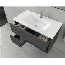 Έπιπλο μπάνιου σετ με νιπτήρα και καθρέπτη led DROP SORENTO 85 Graphite-2