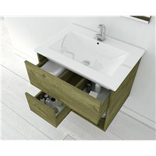 Έπιπλο μπάνιου σετ με νιπτήρα και καθρέπτη led DROP SORENTO 65 Natural Wood-2