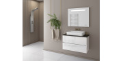Έπιπλο μπάνιου σετ με νιπτήρα και καθρέπτη led DROP LUXUS 70 White Top-2