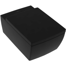 Λεκάνη κρεμαστή Rimless VILLEROY & BOCH MEMENTO.2 56x37,5 με κάλυμμα S/C Μαύρο ματ 4633R0S5