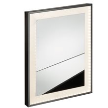 Καθρέπτης με LED φωτισμό και μαύρο ματ Inox πλαίσιο KARAG SPECCHI LD-BM 40x60
