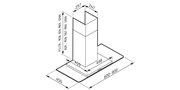 Απορροφητήρας - Επιτοίχια καμινάδα PYRAMIS CIELO 60 cm Inox 065036501