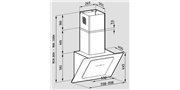 Απορροφητήρας - Επιτοίχια καμινάδα PYRAMIS FIERO 60 cm Μαύρος 065023101