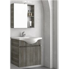 Έπιπλο μπάνιου σετ με νιπτήρα και καθρέπτη με ντουλάπι DROP FIORE 55 Gray