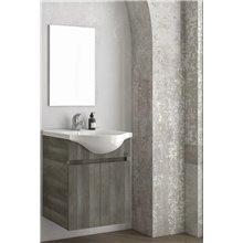 Έπιπλο μπάνιου σετ με νιπτήρα και καθρέπτη απλό DROP FIORE 65 Gray