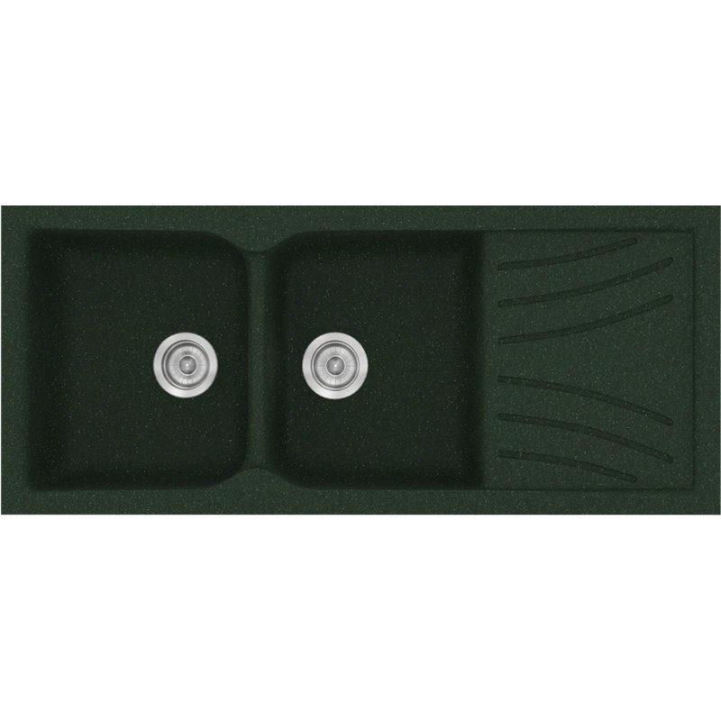 Νεροχύτης συνθετικός ένθετος SANITEC CLASSIC 332 115x50 GRANITE GREEN